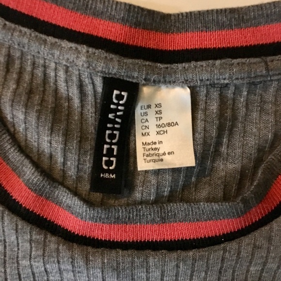 H&M Women’s Short Sleeve Shirt Gray Size XS - Picture 2 of 3